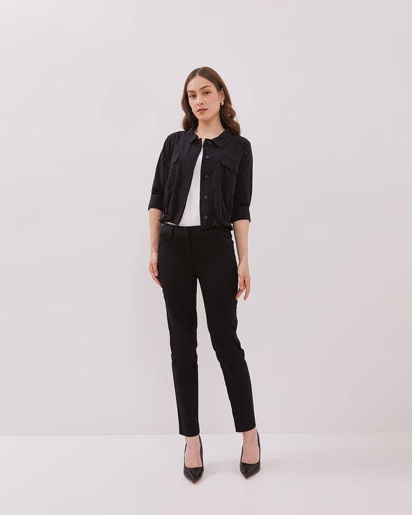 Women's White Crop Jacket
