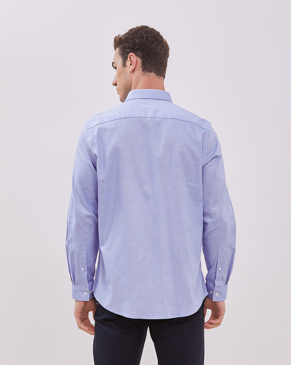 Men's Blue Long Sleeve Shirt