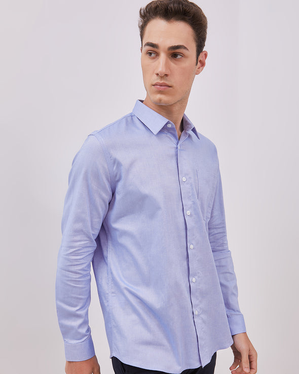 Men's Blue Long Sleeve Shirt