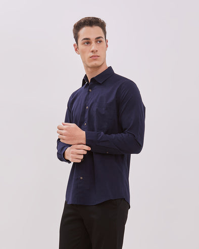 Navy Long Sleeve Shirt For Men