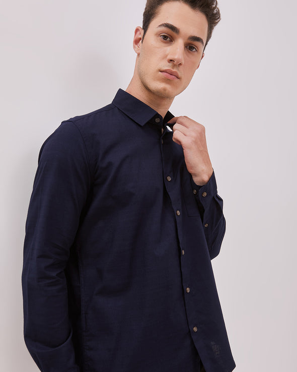 Navy Long Sleeve Shirt For Men