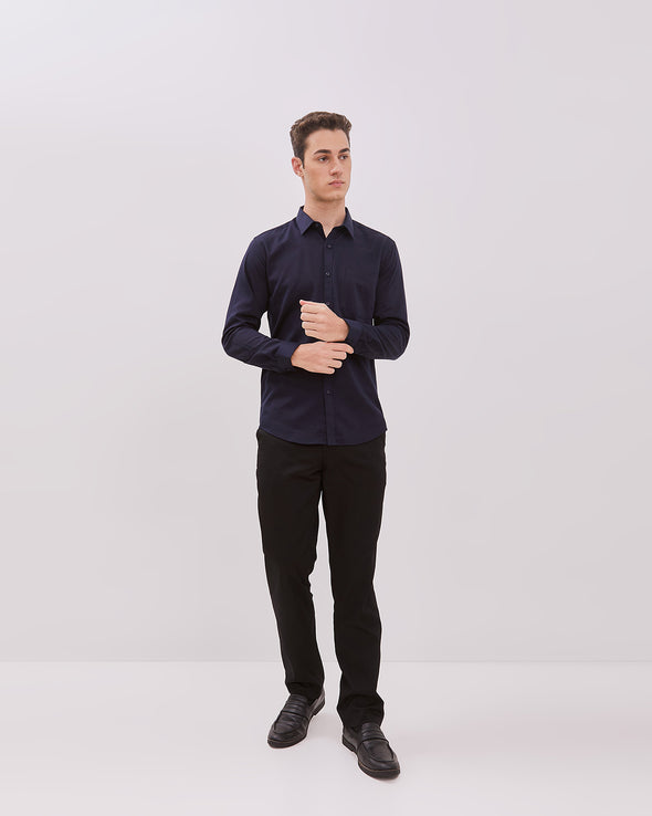 Navy Long Sleeve Shirt For Men