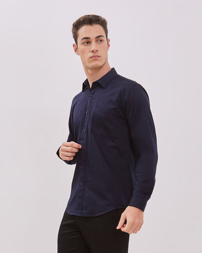 Navy Long Sleeve Shirt For Men