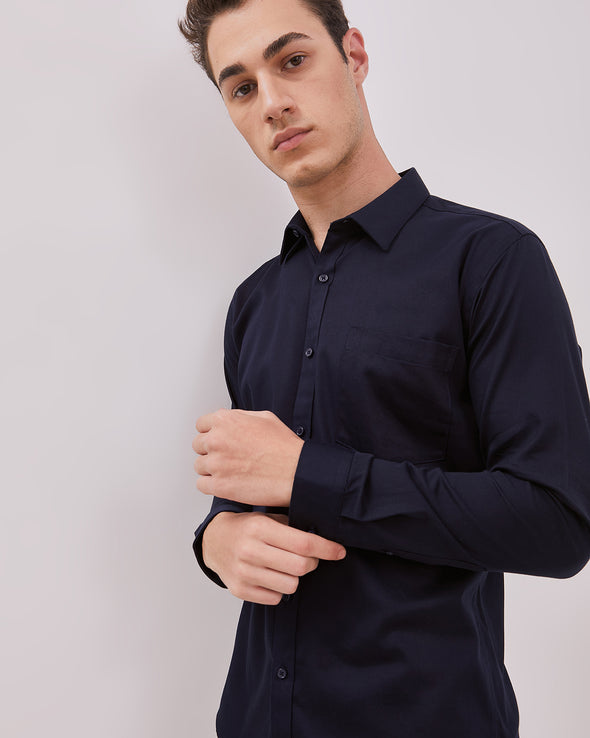 Navy Long Sleeve Shirt For Men