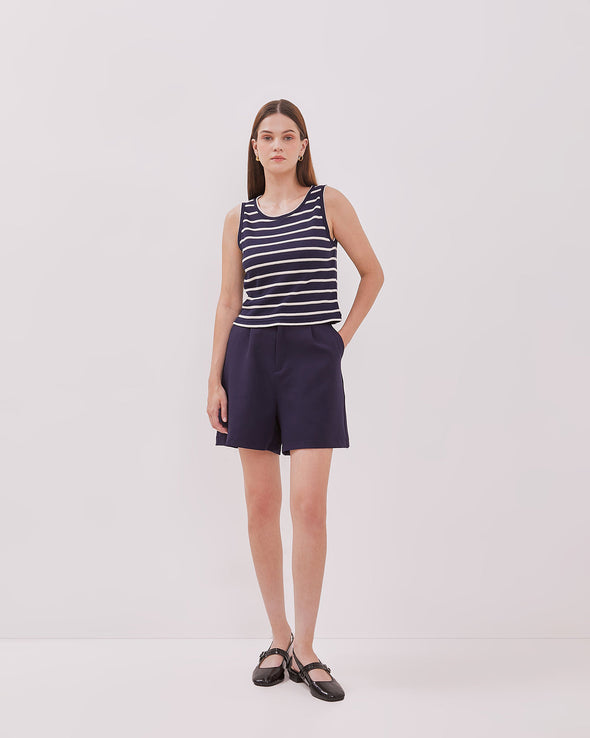 Women's Navy Blue Knit Tank Top