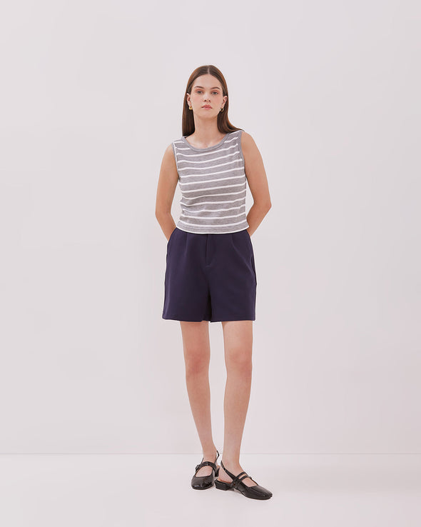 Women's Gray Knit Tank Top