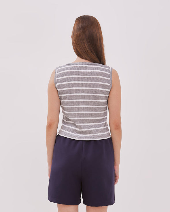 Women's Gray Knit Tank Top
