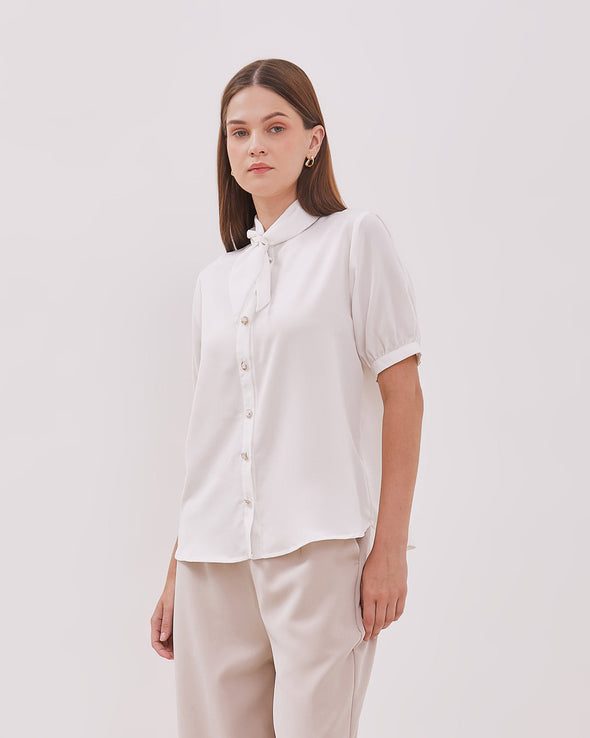 Women's Off-White Bowtie Shirt