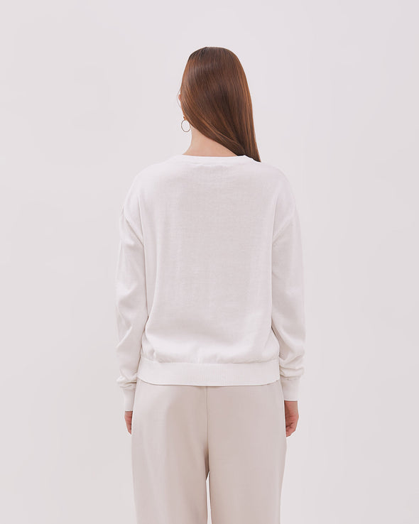 Women's White Sweatshirt