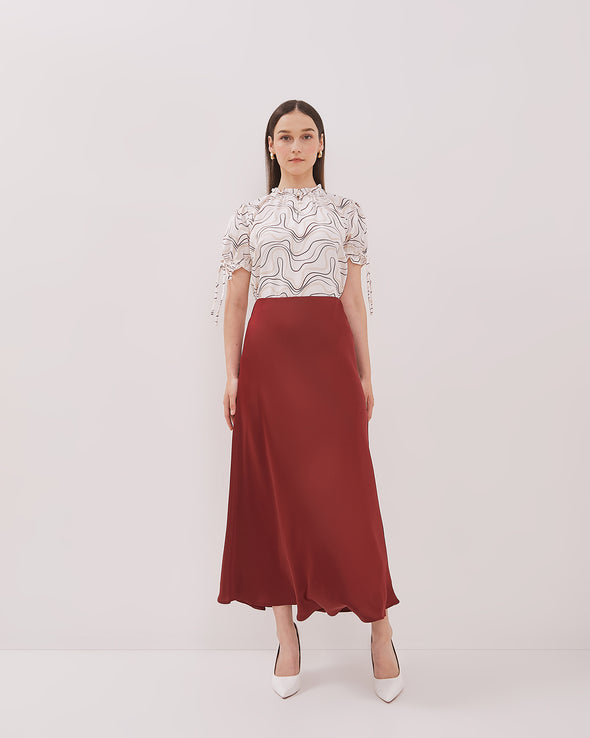 White Short Sleeve Blouse with Women's Pattern