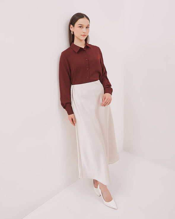 Women's Red Long Sleeve Shirt