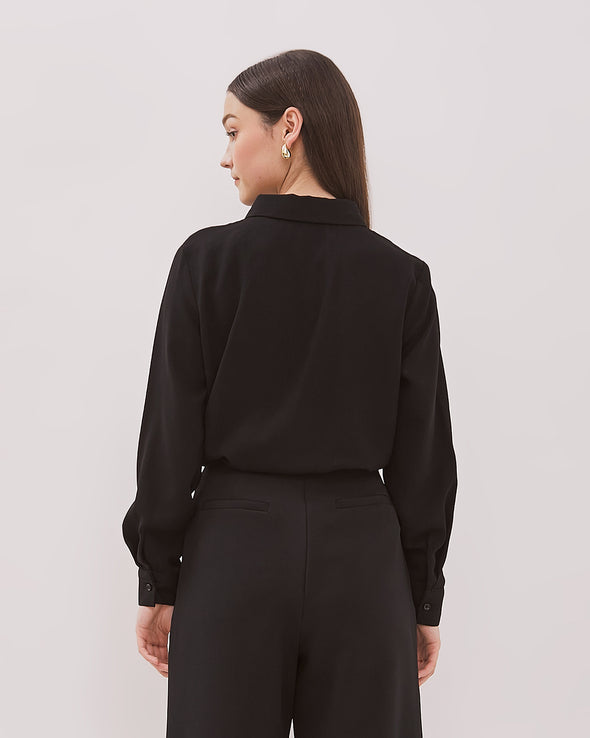 Women's Black Long Sleeve Shirt