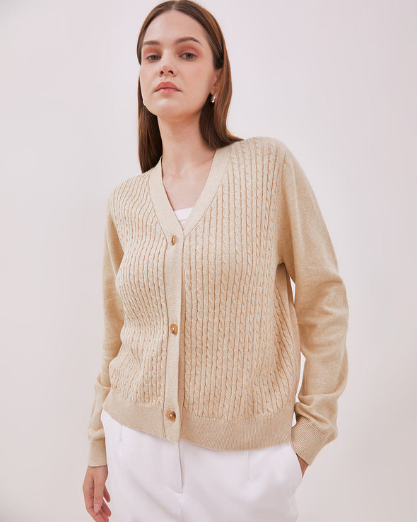 Women's Cream Cardigan