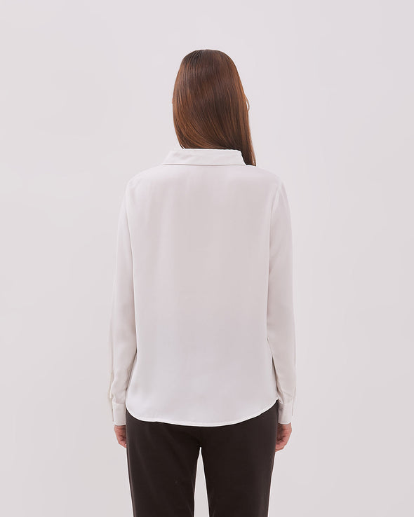 Women's White Long Sleeve Shirt