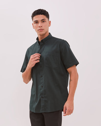 Men's Green Short Sleeve Shirt