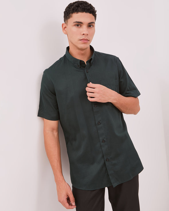 Men's Green Short Sleeve Shirt