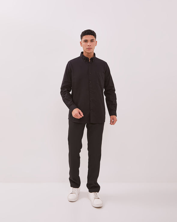 Men's Black Long Sleeve Shirt