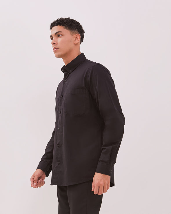 Men's Black Long Sleeve Shirt