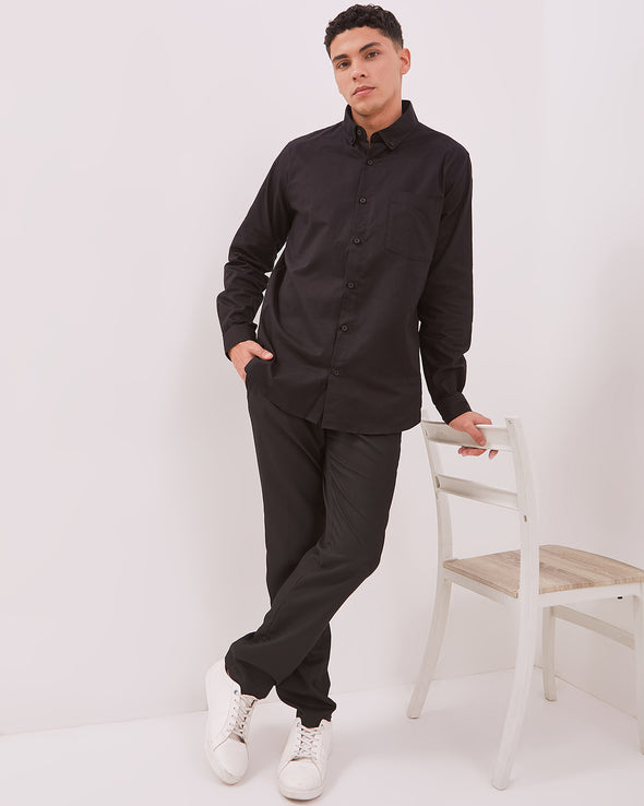 Men's Black Long Sleeve Shirt