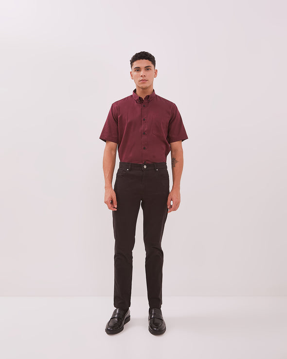 Men's Slim Fit Chinos Black Trousers