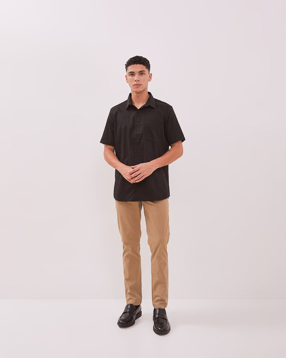 Men's Black Short Sleeve Shirt