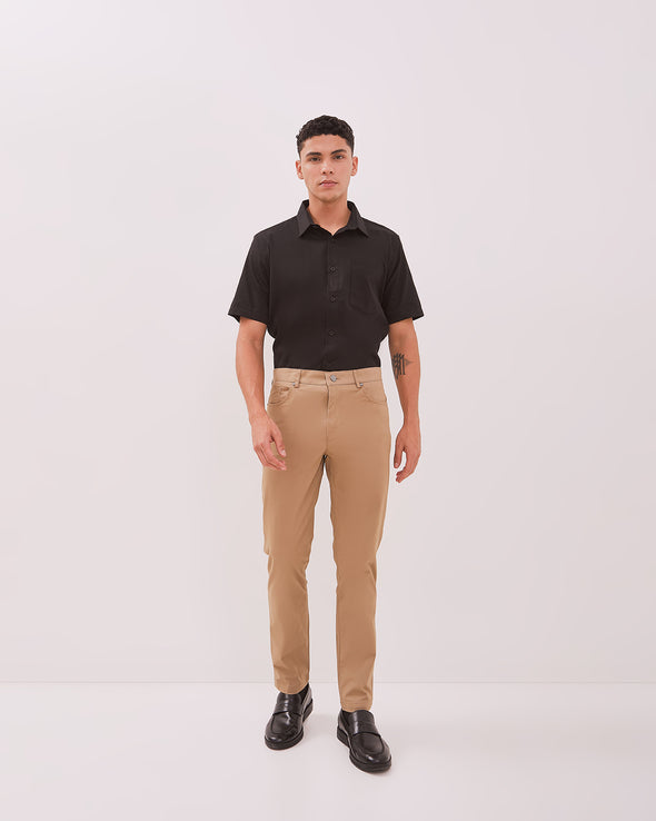 Cream Slim Fit Chinos Cream Trousers