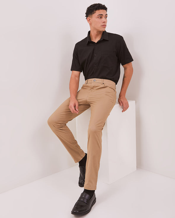 Cream Slim Fit Chinos Cream Trousers