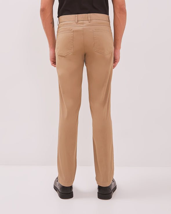 Cream Slim Fit Chinos Cream Trousers