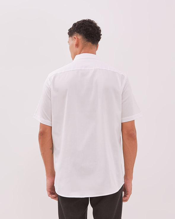 Men's White Short Sleeve Shirt