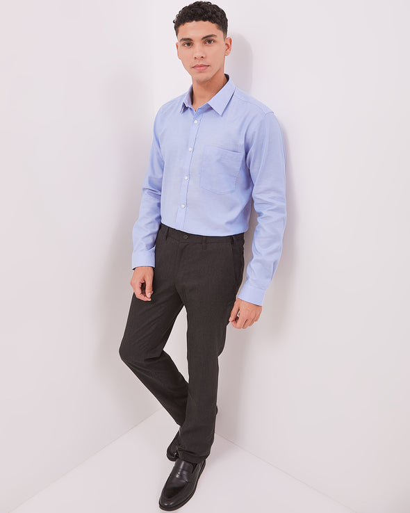 Men's Premium Blue Long Sleeve Shirt