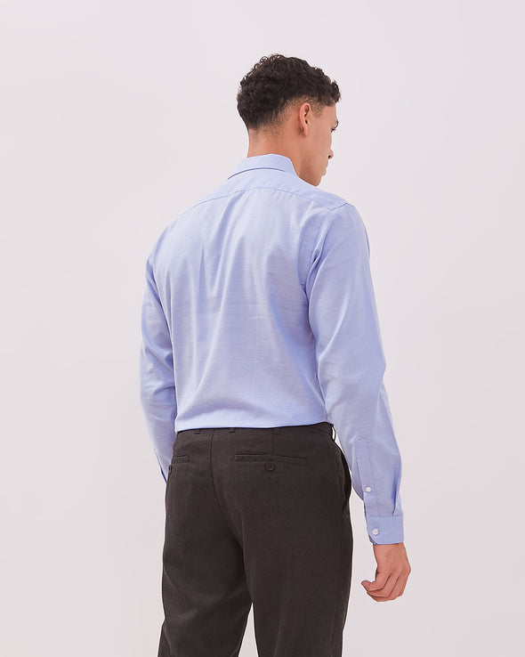 Men's Premium Blue Long Sleeve Shirt