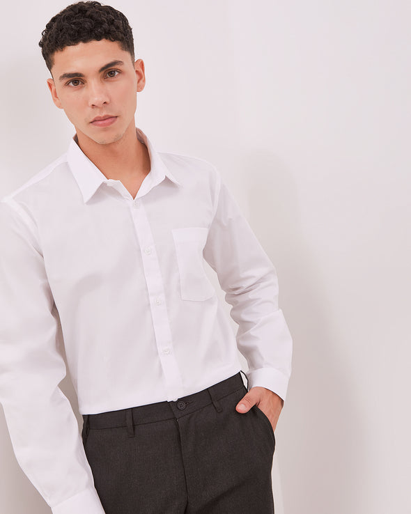 Men's White Premium Long Sleeve Shirt