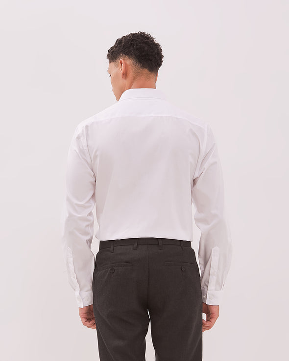 Men's White Premium Long Sleeve Shirt