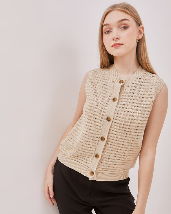 Women's Beige Vest