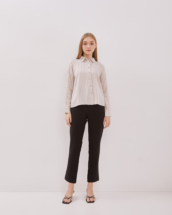Women's Cream Long Sleeve Shirt