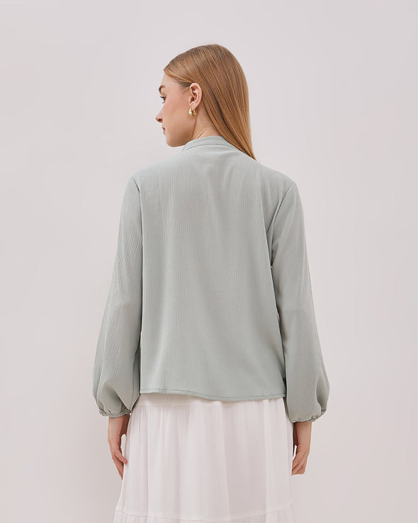 Women's Sage Green Long Sleeve Shirt