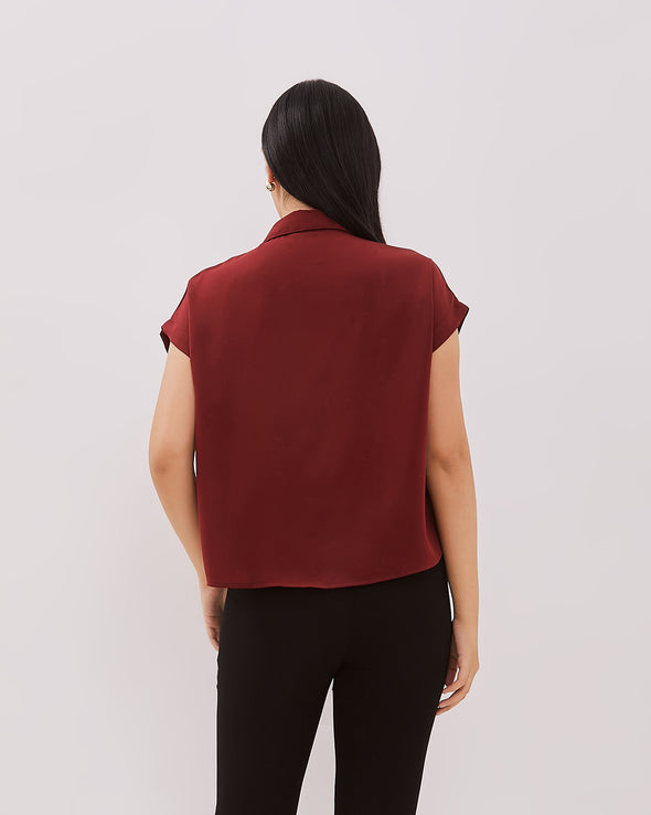 Women's Red Short-Sleeved Shirt