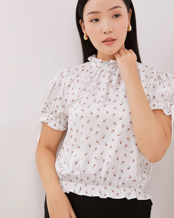 Women's White Long Sleeved Blouse