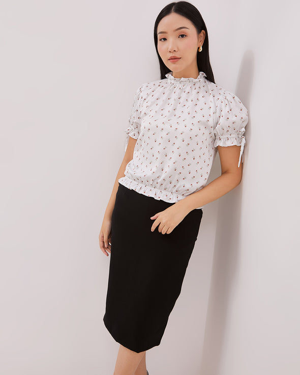 Women's White Long Sleeved Blouse