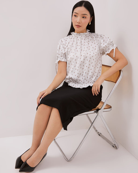 Women's White Long Sleeved Blouse