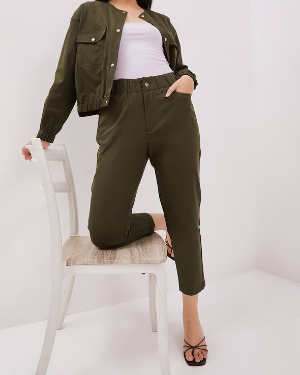 Women's Army Green Long Pants