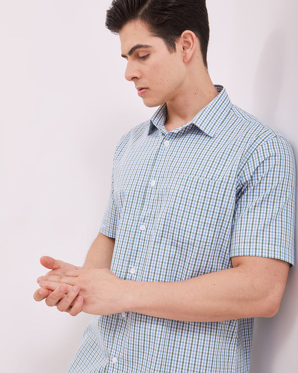 Men's White Short Sleeved Shirt