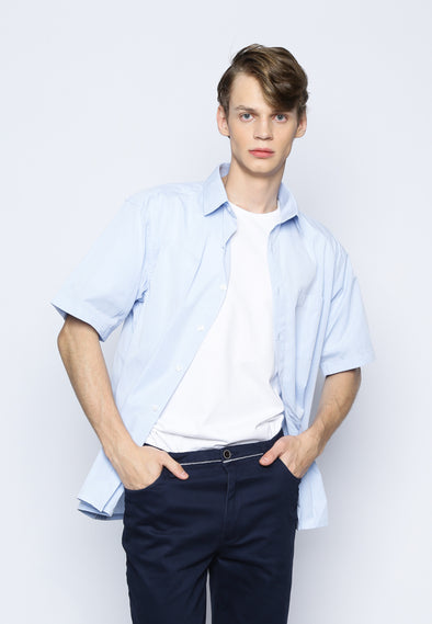 Light Blue Textured Shirt