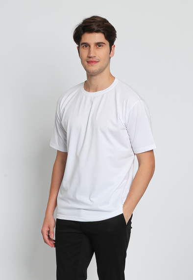 Essential Round Neck T-Shirt in Pure White