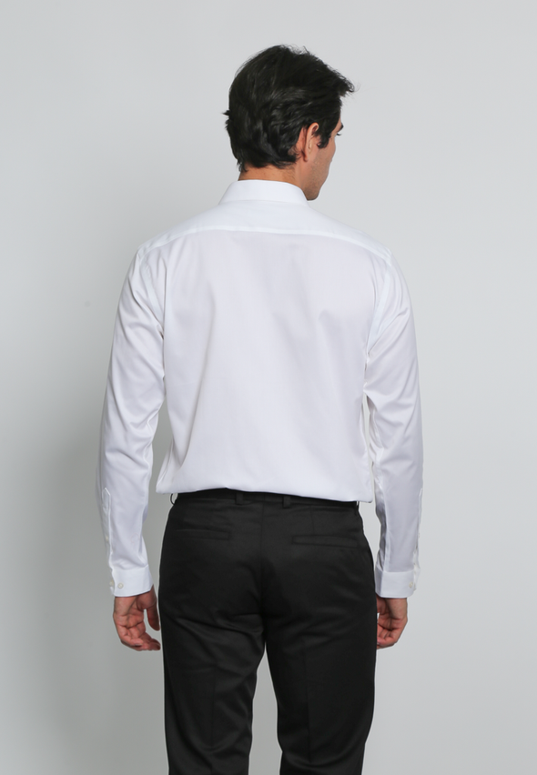 White Long Sleeves Slim Fit Shirt