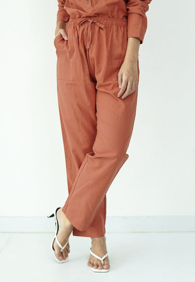 Rosy Pink Double Pocket Pants