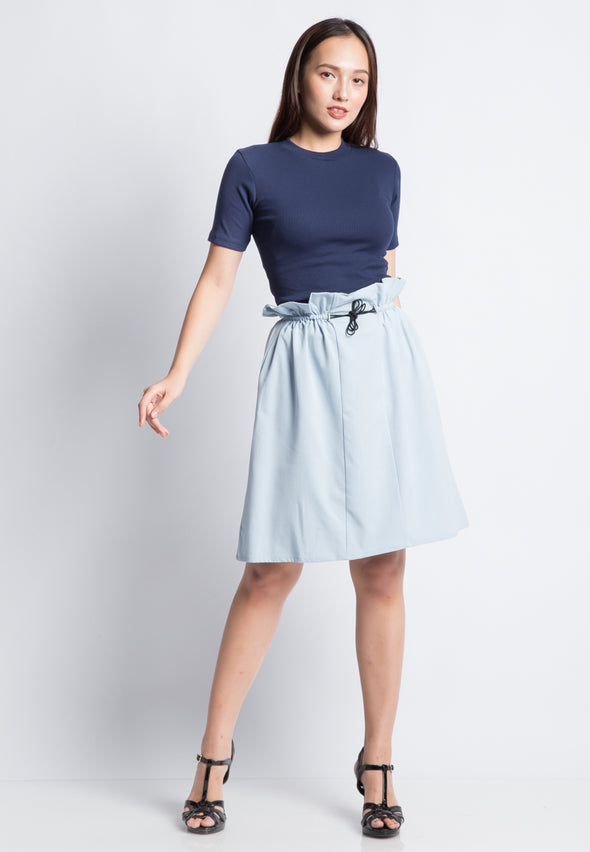 Light Blue Paperbag Skirt