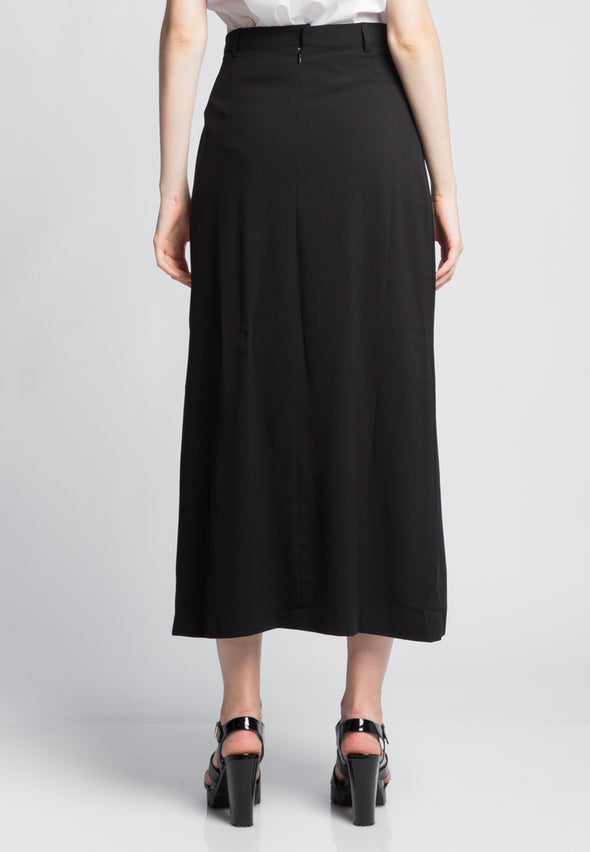Black Basic Long Skirt