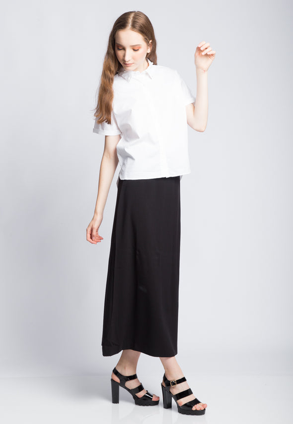 Black Basic Long Skirt