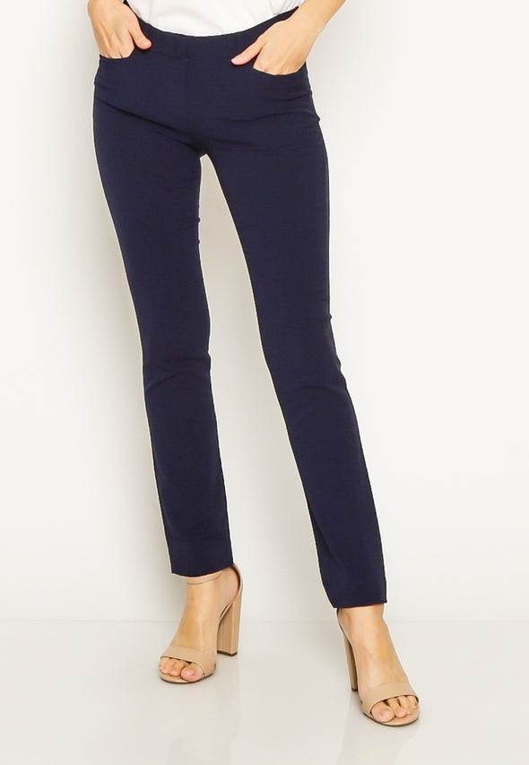 Navy Slim Basic Pants